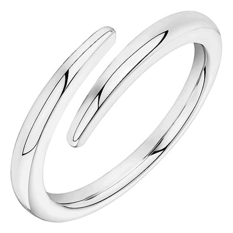 Elegant Plain Glossy Gold Stainless Steel Ring for Couples - Timeless Design - Image 6