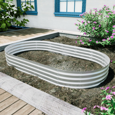 8x4x1ft Galvanized Raised Garden Bed Kit - Heavy Duty, Rust-Resistant Planter for Vegetables, Flowers & Herbs, Easy Assembly for Outdoor Use - Image 8