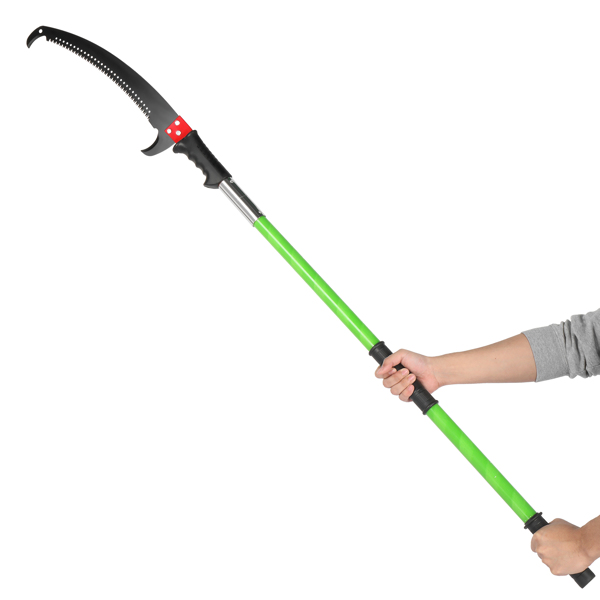 26ft Green Manual Pole Saw with Spiral Splicing & Portable Bag - Tree Trimmer - Image 20