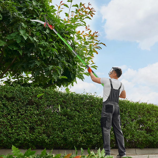 26ft Green Manual Pole Saw with Spiral Splicing & Portable Bag - Tree Trimmer - Image 22