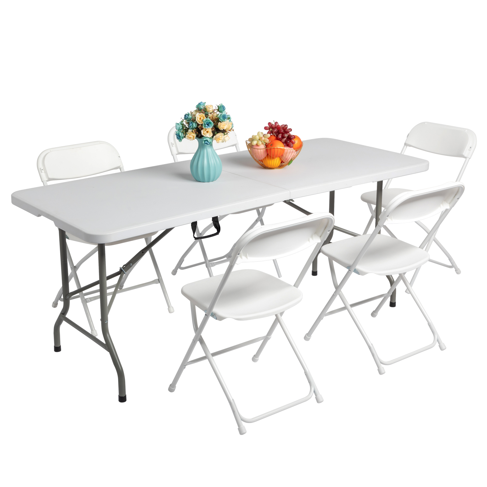 Durable Lightweight Plastic Folding Rectangular Table for Outdoor Relaxation - Image 4