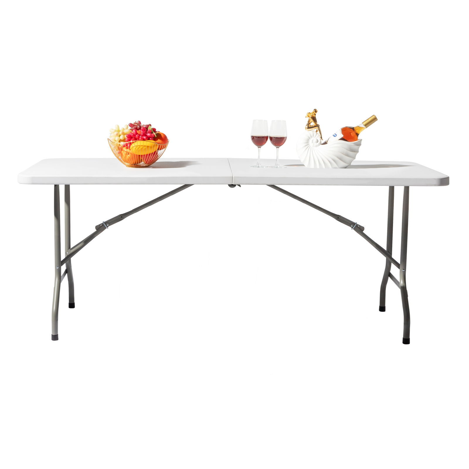 Durable Lightweight Plastic Folding Rectangular Table for Outdoor Relaxation - Image 12