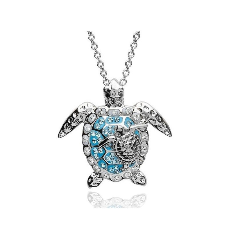Trendy Turtle Pendant Necklace Set for Women - One Big & One Small Cute Animal Jewelry Gift for Parties - Image 13