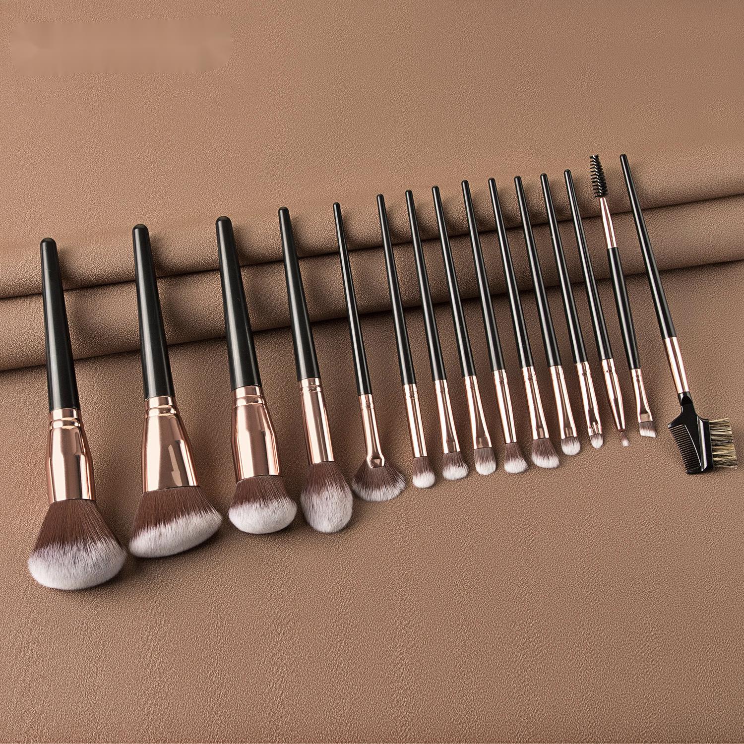 15-Piece Beauty Tools Makeup Brush Set - Eye Shadow Brushes Included - Image 6
