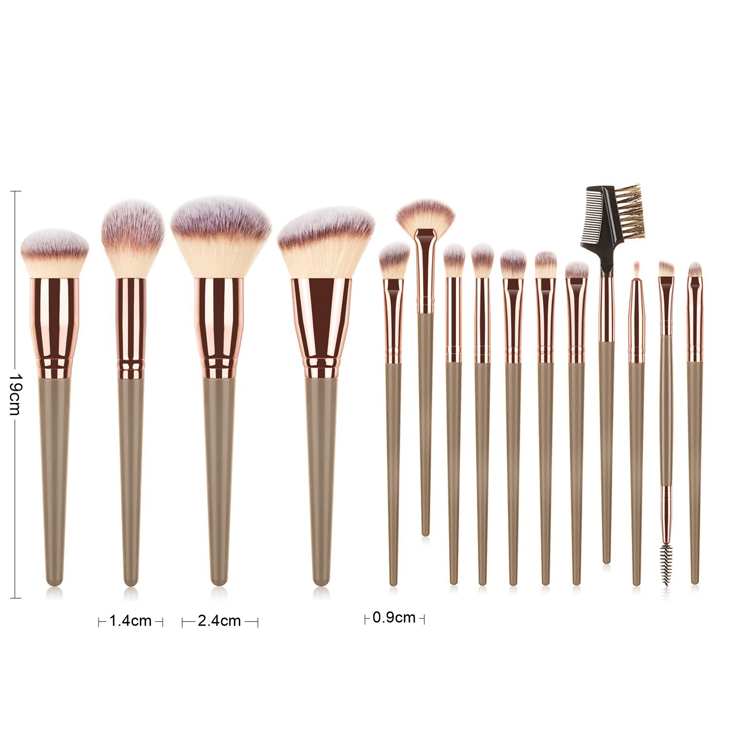 15-Piece Beauty Tools Makeup Brush Set - Eye Shadow Brushes Included - Image 12