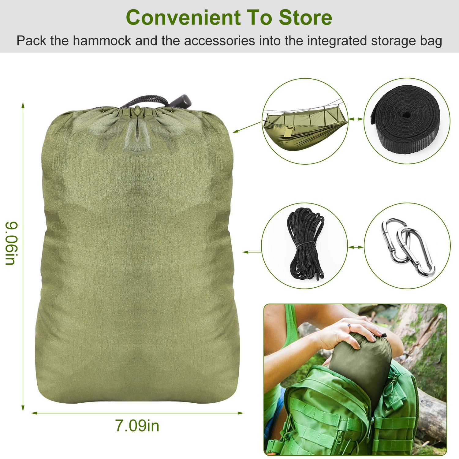 Portable Double Camping Hammock with Protective Net for Ultimate Comfort - Image 8