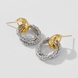 Elegant Circle Pendant Stud Earrings – Versatile All-Match Style for Every Occasion