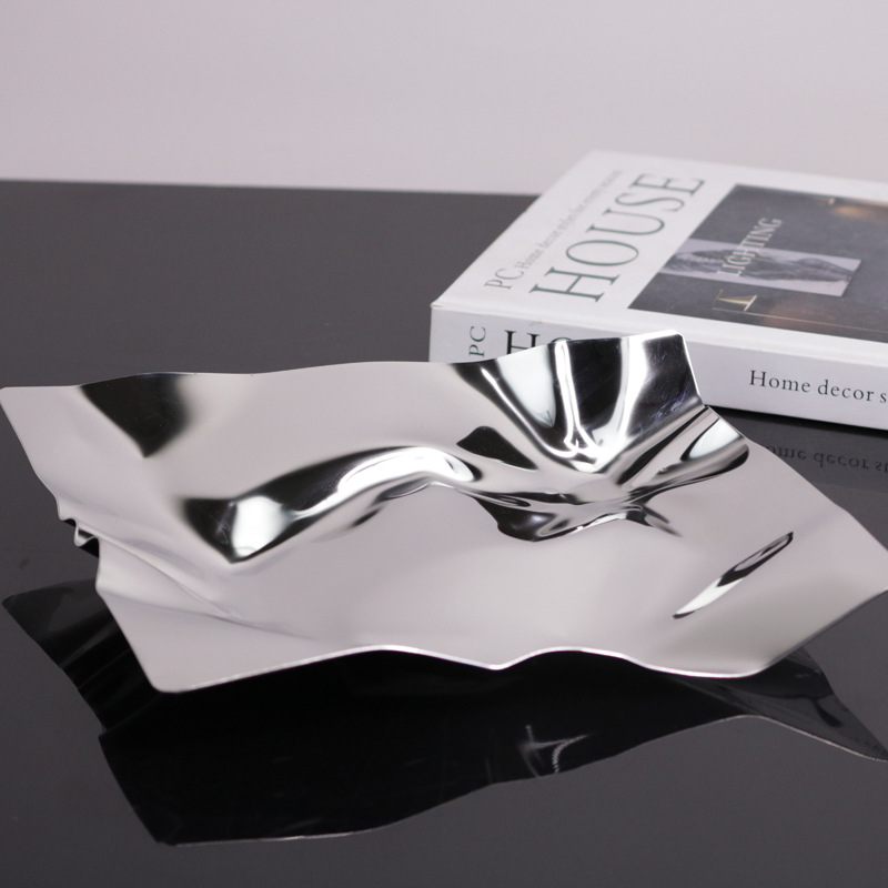 Sleek Modern Metal Irregular Fruit Plate – Stylish & Contemporary Design - Image 3