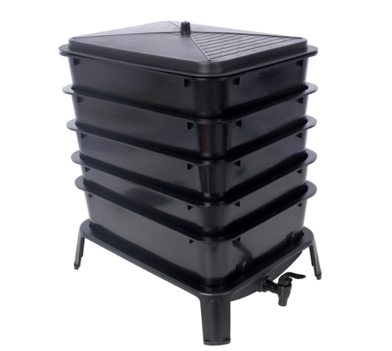 5-Layer Worm Composting Bin for Efficient Organic Waste Recycling - Image 4