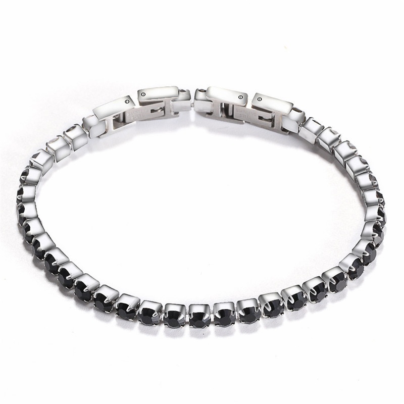 Adjustable Detachable Titanium Double Buckle Zircon Bracelet in Stainless Steel – Stylish and Durable Accessory - Image 2