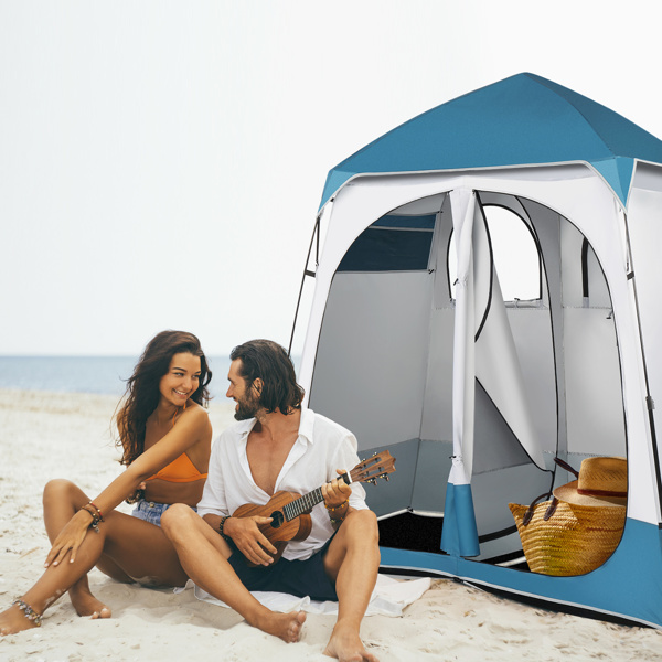 Double Blue and White Color-Changing Tent for Versatile Outdoor Use - Image 19
