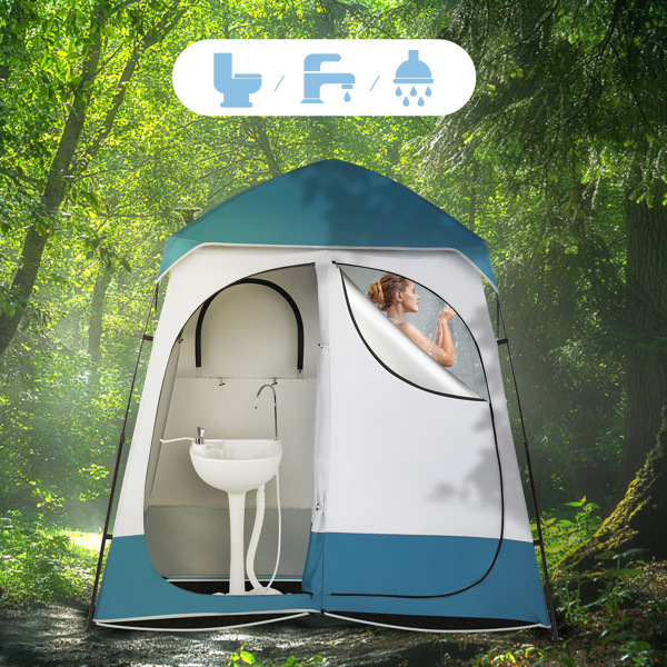 Double Blue and White Color-Changing Tent for Versatile Outdoor Use - Image 22