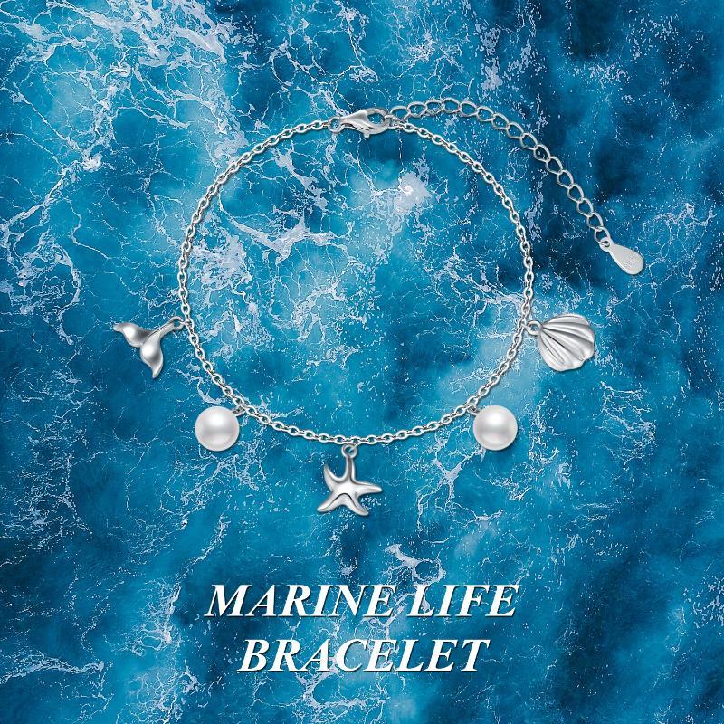 Sterling Silver Beach Bracelet - Stylish Ocean-Inspired Jewelry - Image 6