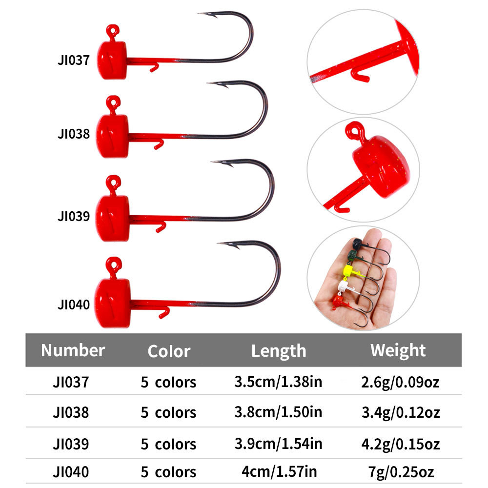 Mushroom-Shaped Haircut Fishhook Jig Hook Set - Essential Fishing Accessories - Image 5