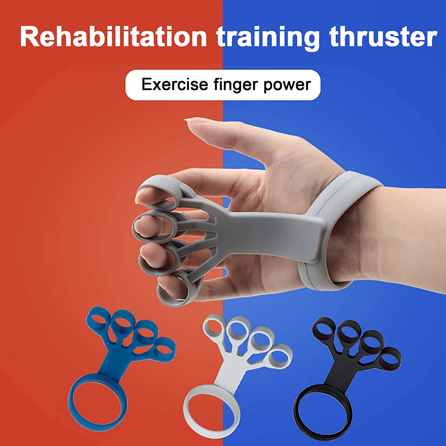Silicone Grip Finger Exercise Stretcher - Arthritis Hand Trainer for Strengthening and Pain Relief in Rehabilitation - Image 12