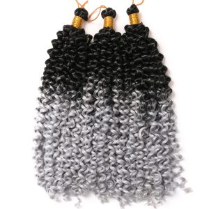 Chemical Fiber Water Wavy Curly Hair - Bicolor Gradual Change Braids