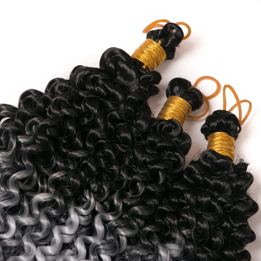 Chemical Fiber Water Wavy Curly Hair - Bicolor Gradual Change Braids - Image 2