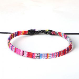 Hand Woven Rainbow Color Anklet in Bohemian Style – Unique & Stylish Accessory