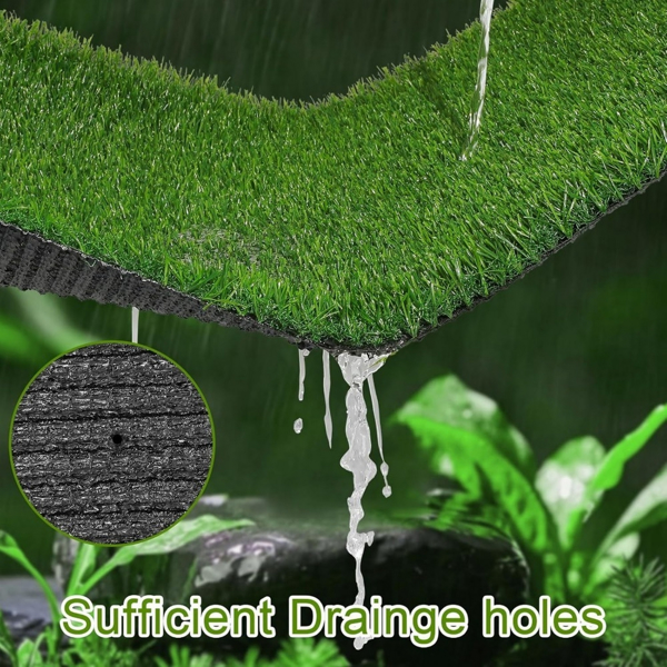 3ft X 32ft Premium Artificial Grass Mat with Drainage Holes - Weekend Shipping Not Available, Amazon Restrictions Apply - Image 2