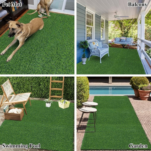 3ft X 32ft Premium Artificial Grass Mat with Drainage Holes - Weekend Shipping Not Available, Amazon Restrictions Apply - Image 3