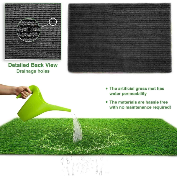 3ft X 32ft Premium Artificial Grass Mat with Drainage Holes - Weekend Shipping Not Available, Amazon Restrictions Apply - Image 5