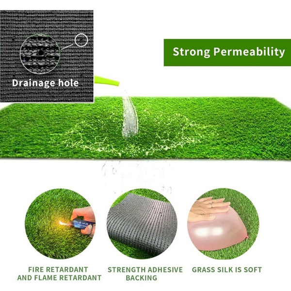 3ft X 32ft Premium Artificial Grass Mat with Drainage Holes - Weekend Shipping Not Available, Amazon Restrictions Apply - Image 10