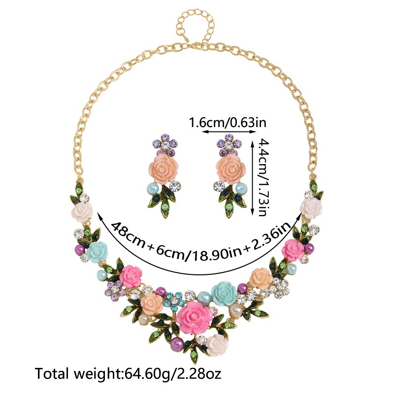 Camellia Suit 3D Floral Earrings and Necklace Set for Elegant Style - Image 7