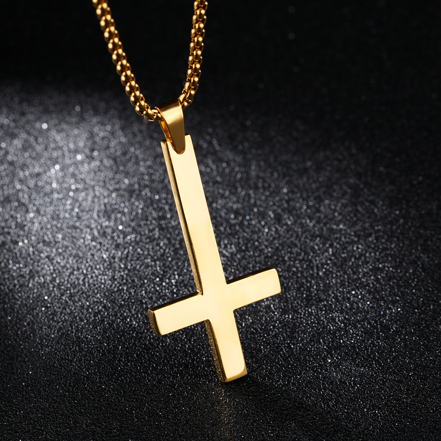 Men's Stainless Steel Inverted Cross Necklace - Stylish & Durable Accessory - Image 4