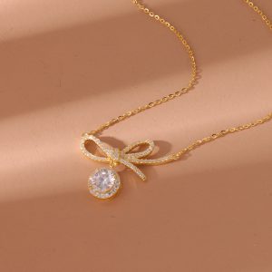 925 Silver Bow Necklace for Women - Affordable Luxury Jewelry Style