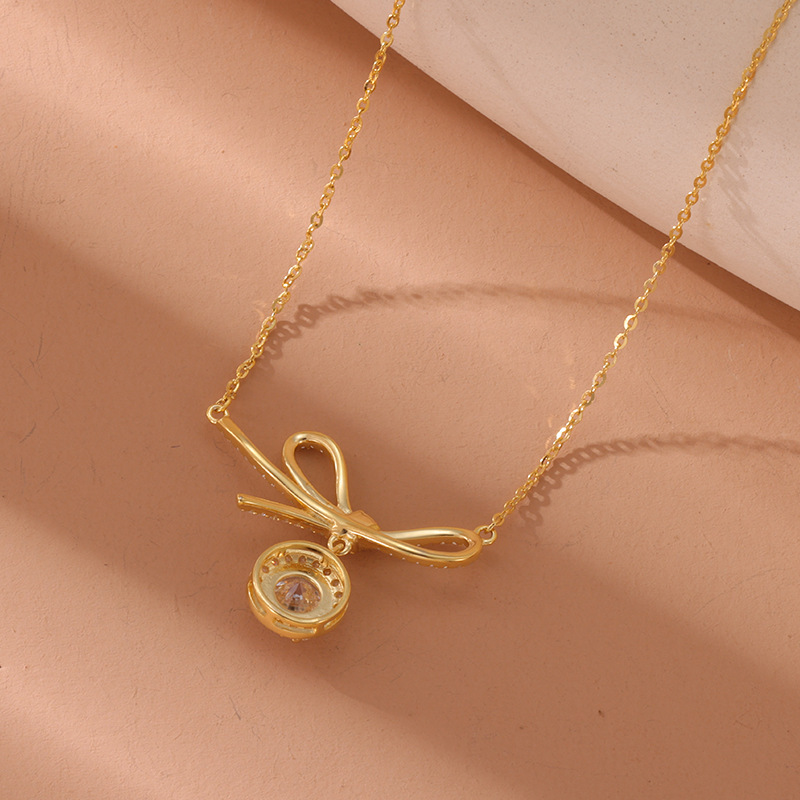 925 Silver Bow Necklace for Women - Affordable Luxury Jewelry Style - Image 3