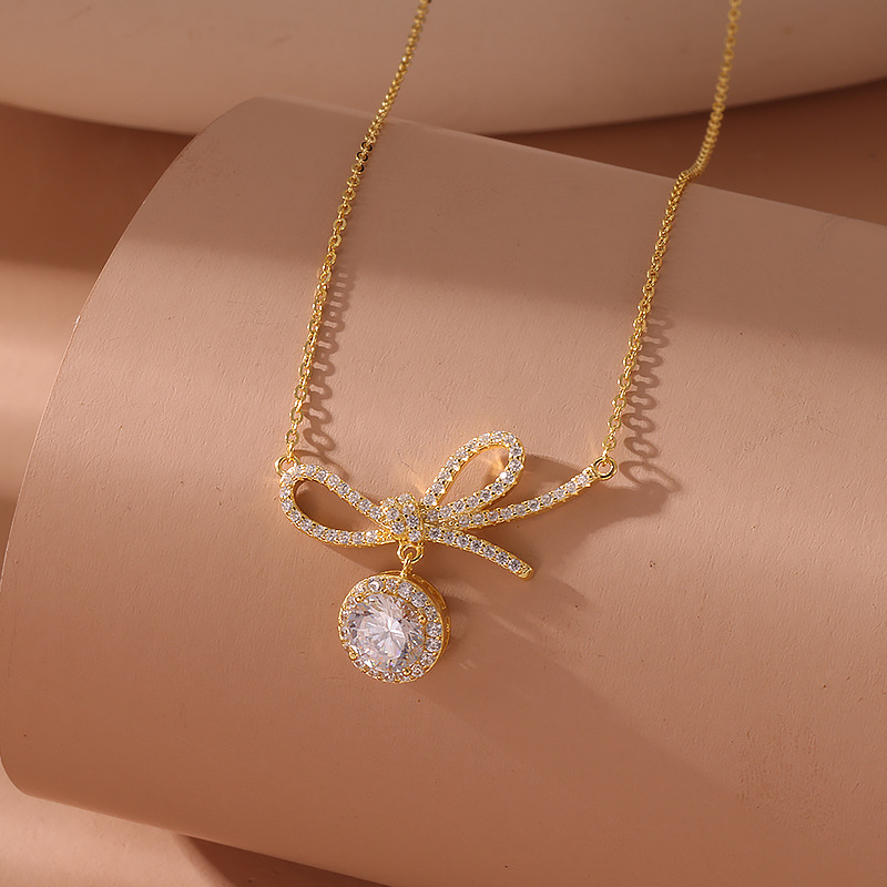 925 Silver Bow Necklace for Women - Affordable Luxury Jewelry Style - Image 4