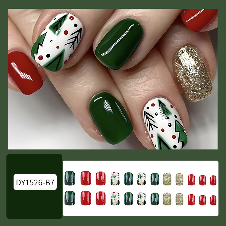 24pcs Christmas Nail Art Stickers - Hat Striped Snowflake Designs for Parties, Dances, and Holiday Celebrations - Image 12