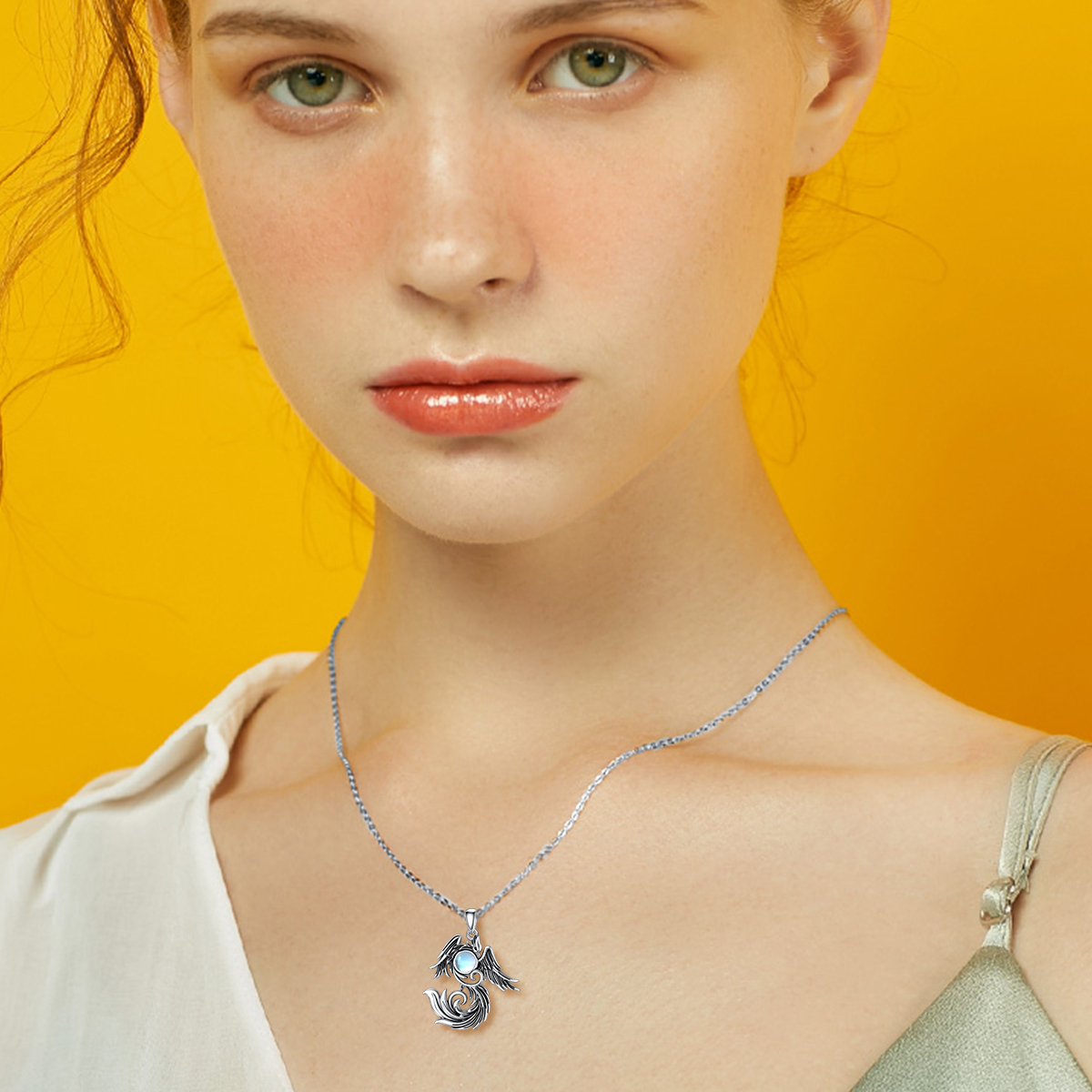 Moonstone Phoenix Necklace in 925 Sterling Silver - Perfect Gifts for Him and Her - Image 2