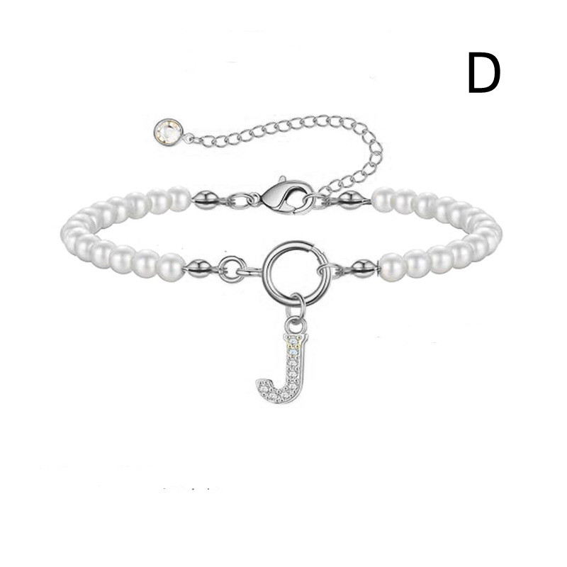 2024 Trendy Toggle Clasp Initial Bracelet for Women - A-Z Letter Pendant & 6mm Pearl Jewelry Gift - Image 56
