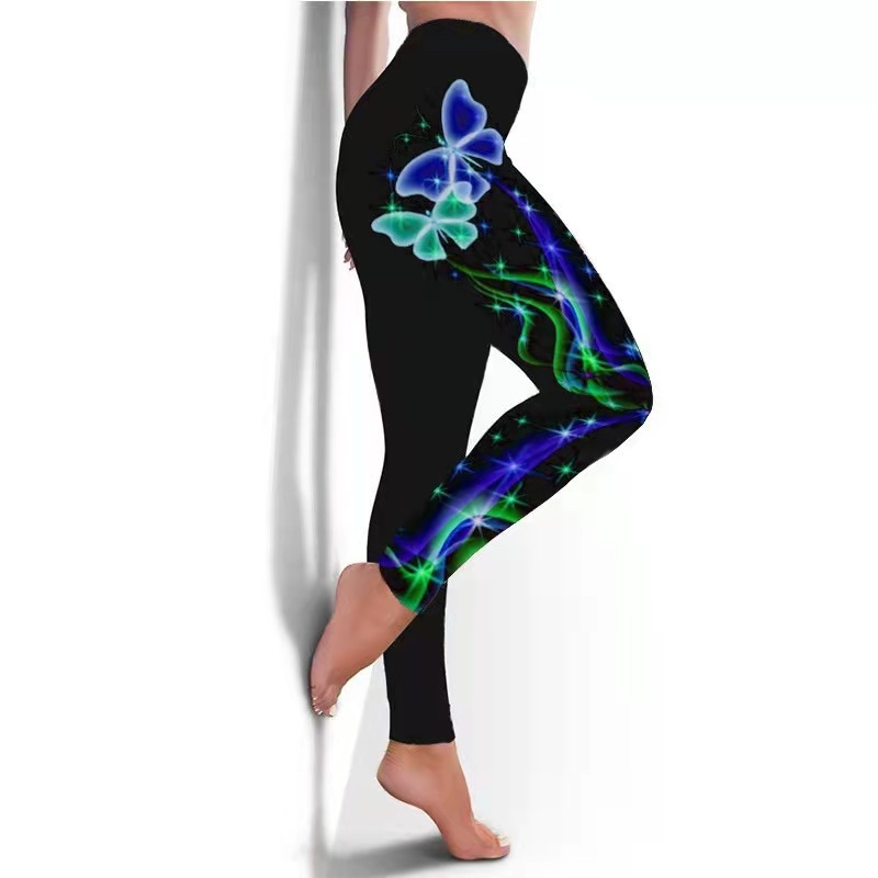 Women's Butterfly Printed Yoga Pants - Breathable Skinny Fitness Leggings - Image 17