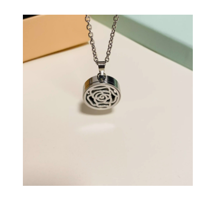 Trendy Summer Aromatherapy Essential Oil Buckle Necklace for Wellness - Image 8