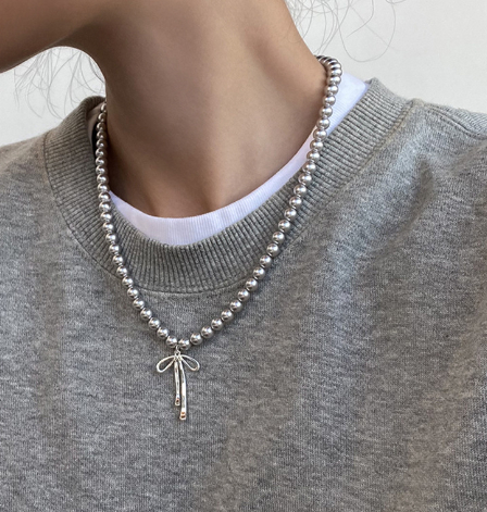 Elegant Silver Needle Niche Bow Earrings with Pearl for Women - Image 8