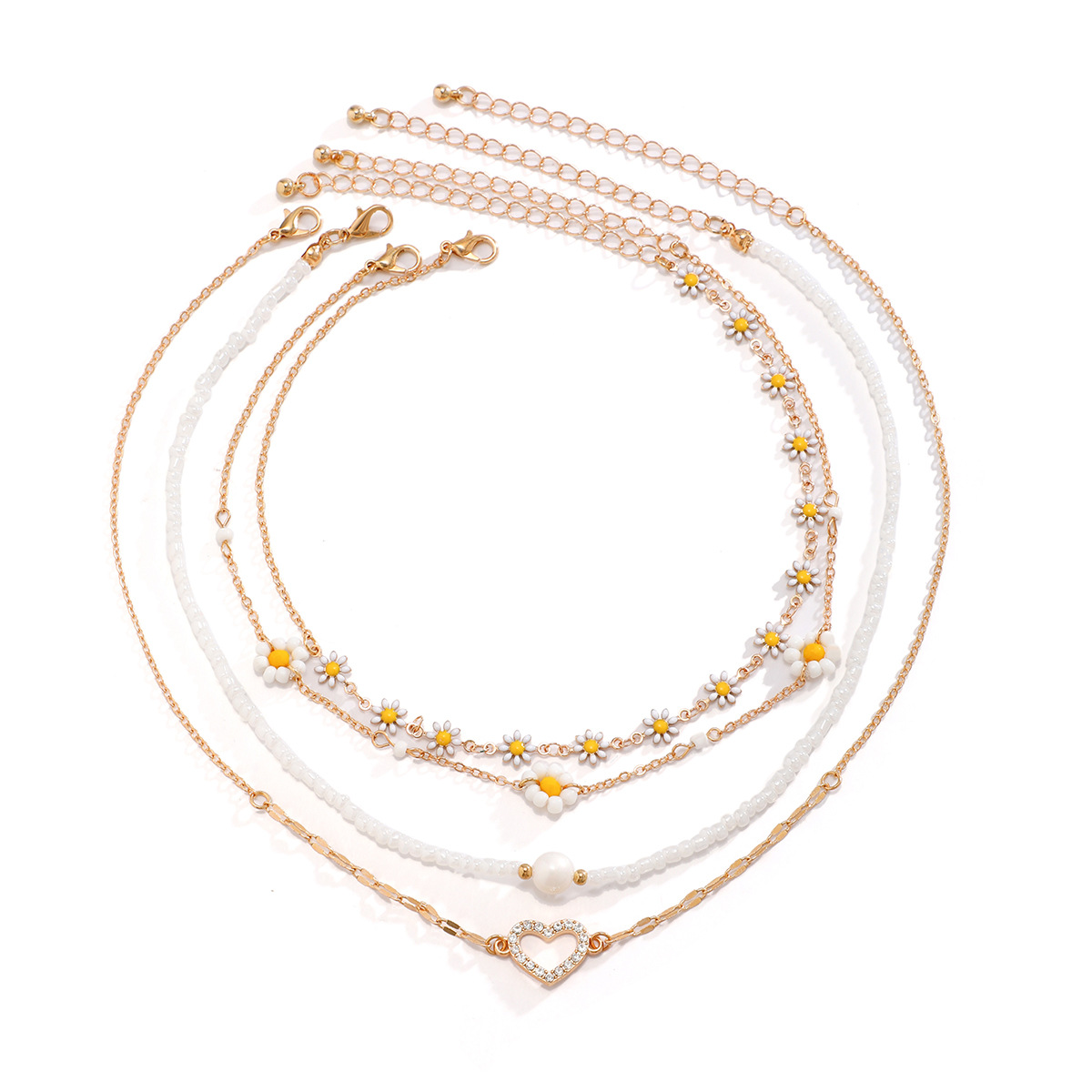 Stylish Women's Pearl Little Daisy Suit Necklace for Elegant Looks - Image 12