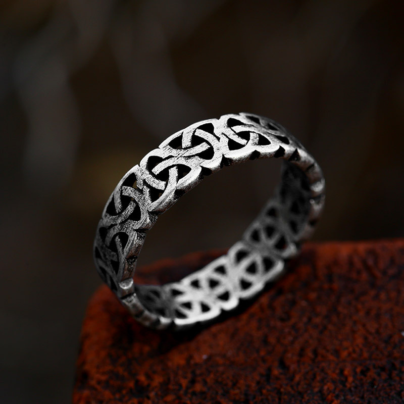 Vintage Viking Titanium Steel Ring – Bold, Stylish & Durable Design - Image 4