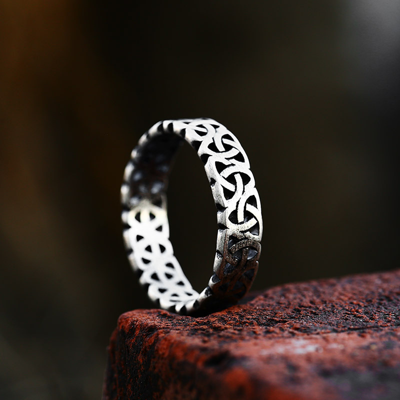 Vintage Viking Titanium Steel Ring – Bold, Stylish & Durable Design - Image 10