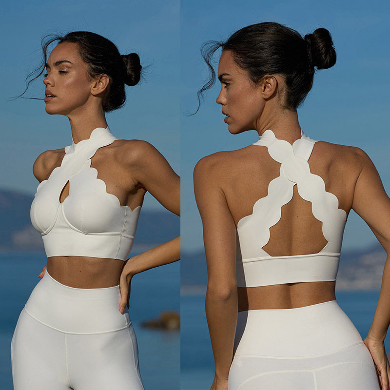 Women's Lace Yoga Bra - Slim Fit Vest for Comfortable Workout Wear - Image 6