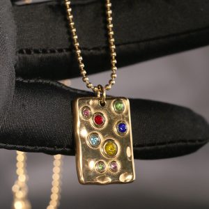 Elegant Stainless Steel Gold-Plated Geometric Pendant Necklace for Women