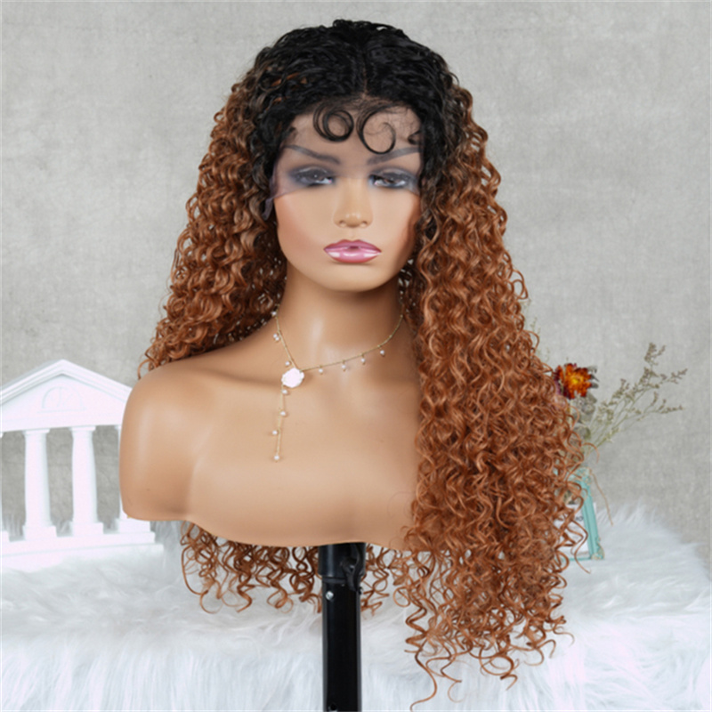 Stylish Women's Long Hair Synthetic Lace Wig for Fashionable Looks - Image 4
