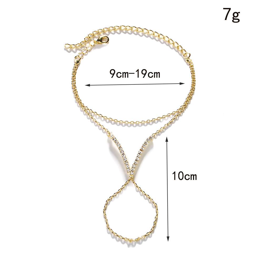 Elegant Women's V-Finger Copper Bracelet - Silver Double-Layer Design - Image 10