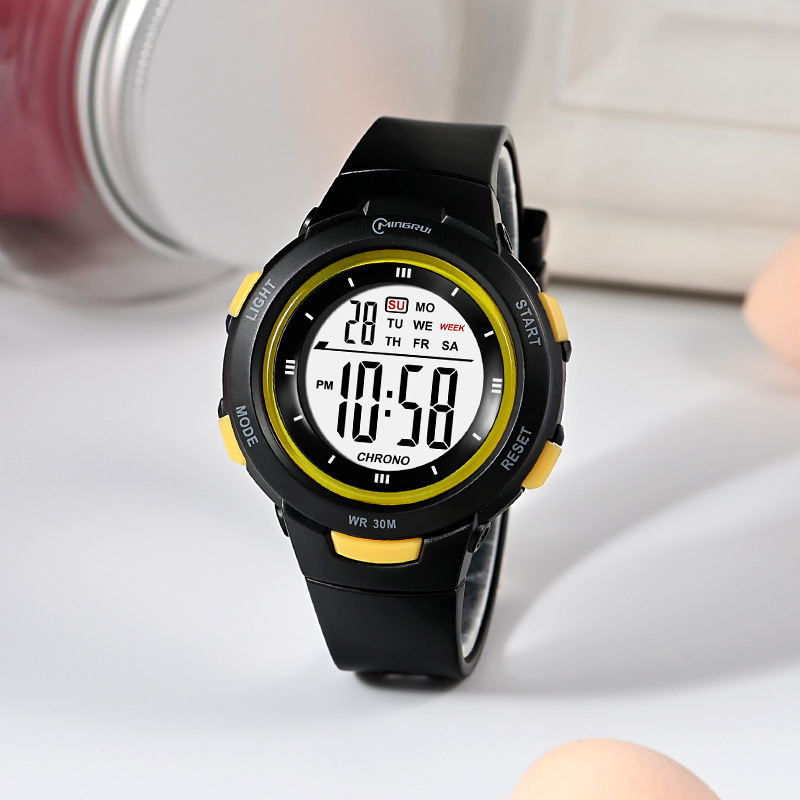 Stylish Luminous Waterproof PU Strap Student Watch with Fashion Pin Buckle - Image 5