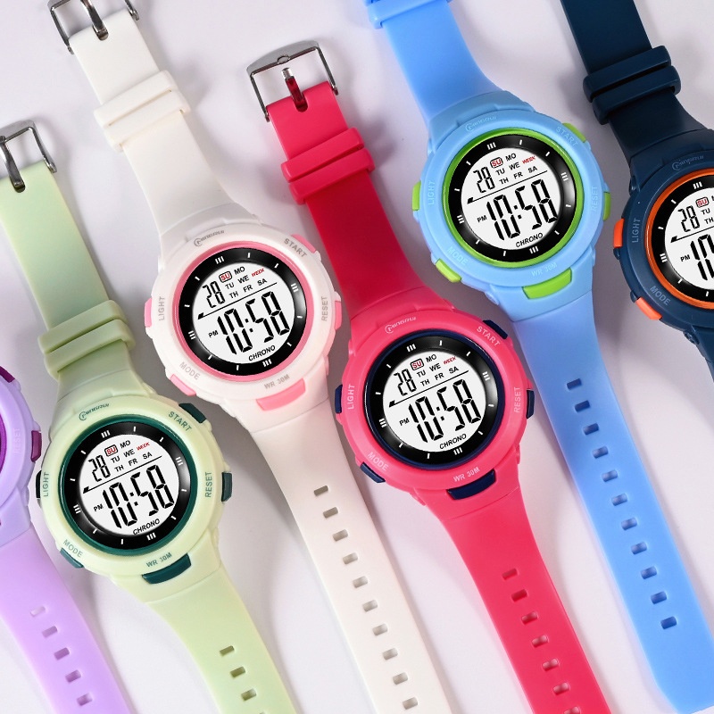 Stylish Luminous Waterproof PU Strap Student Watch with Fashion Pin Buckle - Image 8