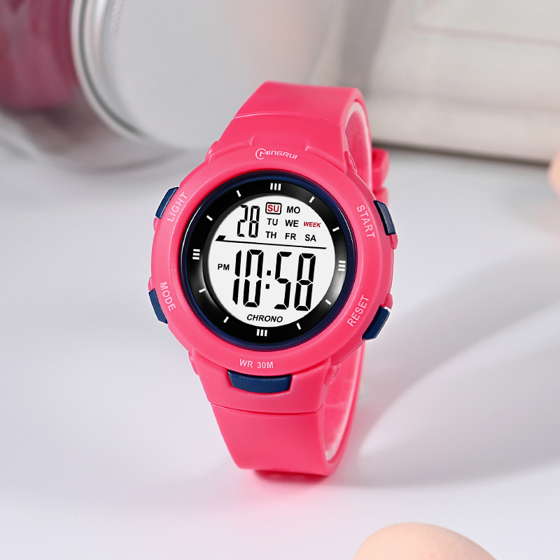 Stylish Luminous Waterproof PU Strap Student Watch with Fashion Pin Buckle - Image 13