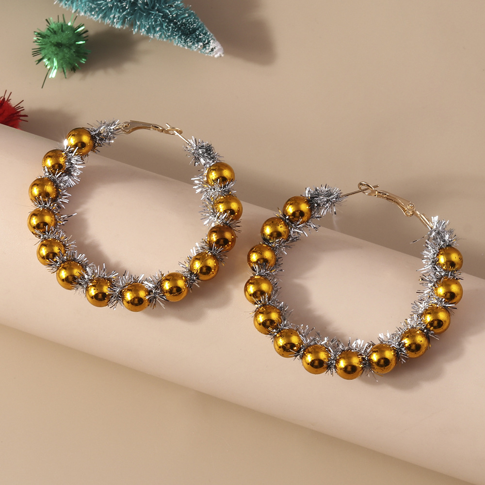 Charming Christmas Cartoon Earrings - Adorable Holiday Ornament Style - Image 3