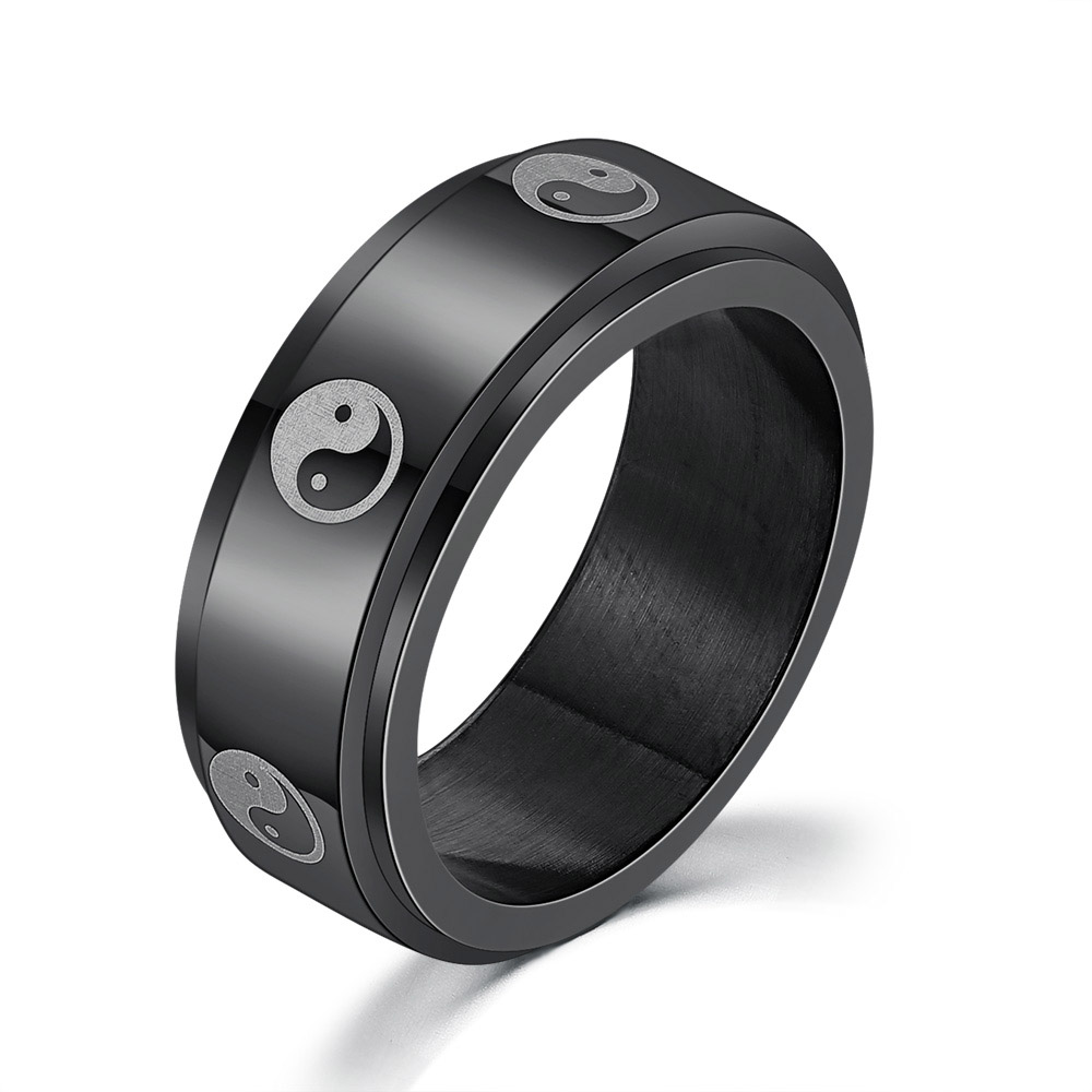 Trendy Titanium Steel Personality Ring - Hip Hop Simplicity Style