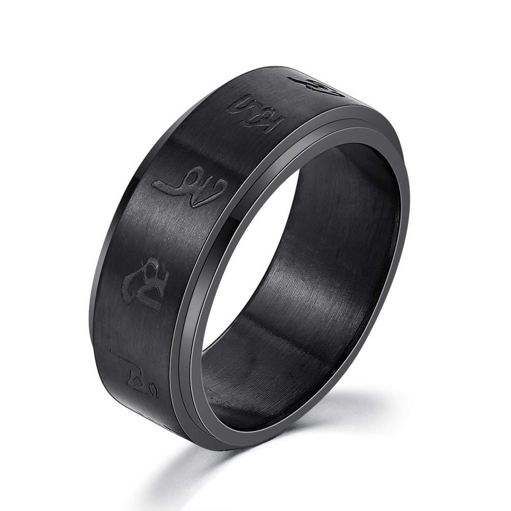 Trendy Titanium Steel Personality Ring - Hip Hop Simplicity Style - Image 5